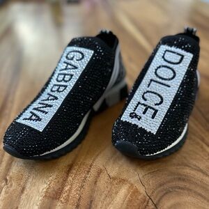 Dolce & Gabbana Sorrento slip on sneakers Embellished Crystals